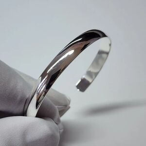 Classic Sterling Silver Cuff Bracelet - Polished Silver